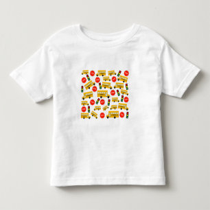 Gelbe Bushaltestelle für Busse, die Ampeln signier Kleinkind T-shirt