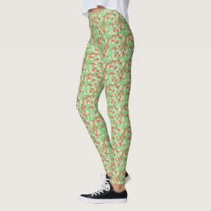 Gelbe Camouflage, gequetscht, orange grün und sehr Leggings