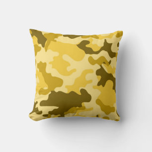 Gelbe Camouflage Kissen