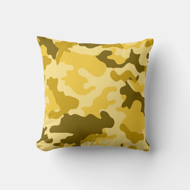Gelbe Camouflage Kissen (Vorderseite)