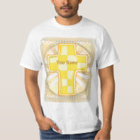 Gelbe Check Christliche Kreuz