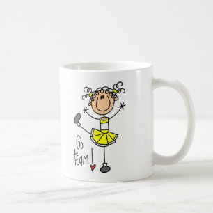 Gelbe Cheerleader T-Shirts und Geschenke Kaffeetasse