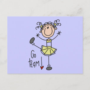 Gelbe Cheerleader T-Shirts und Geschenke Postkarte