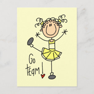 Gelbe Cheerleader T-Shirts und Geschenke Postkarte