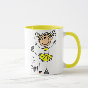 Gelbe Cheerleader Tasse