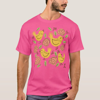 Gelbe Chirpy-Vögel T-Shirt