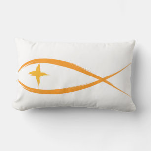Gelbe Christliche Fische mit gelbem Kissen