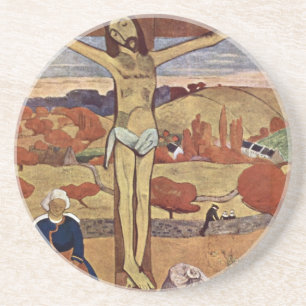 Gelbe Christus von Paul Gauguin, Vintage Kunst Getränkeuntersetzer