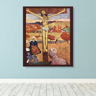Gelbe Christus von Paul Gauguin, Vintage Kunst Leinwanddruck