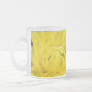 Gelbe Chrysantheme Mattglastasse