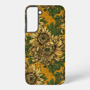 Gelbe Chrysanthemenblüten Samsung Galaxy Hülle