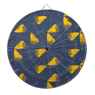 Gelbe, coole, einzigartige, trendige Dreiecke Dartscheibe