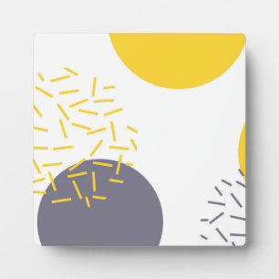 Gelbe, coole, moderne, trendige geometrische Kunst Fotoplatte