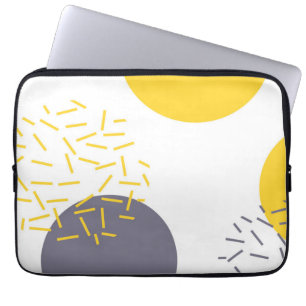 Gelbe, coole, moderne, trendige geometrische Kunst Laptopschutzhülle