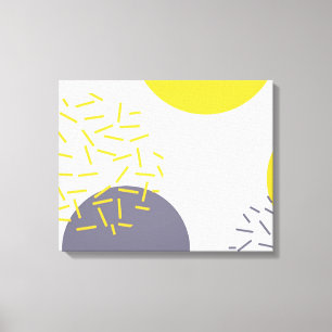 Gelbe, coole, moderne, trendige geometrische Kunst Leinwanddruck