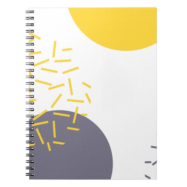 Gelbe, coole, moderne, trendige geometrische Kunst Notizblock (Vorderseite)