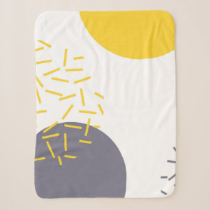 Gelbe, coole, moderne, trendige geometrische Kunst Sherpadecke