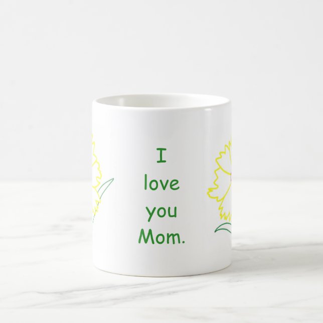 Gelbe Coreopsis Blume Liebe Mama Tasse (Mittel)