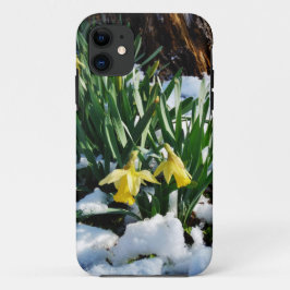 Gelbe Daffodien Blume im Schnee Case-Mate iPhone Hülle