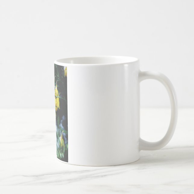 Gelbe Daffodien Blume im Schnee Kaffeetasse (Rechts)