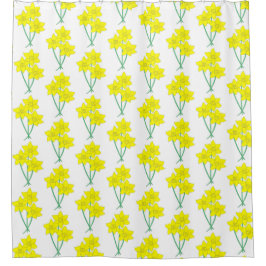 Gelbe Daffodien Frühlingsblumen Blumenstrauß Duschvorhang