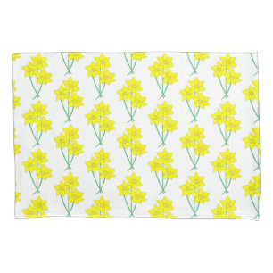 Gelbe Daffodien Frühlingsblumen Blumenstrauß Kissenbezug