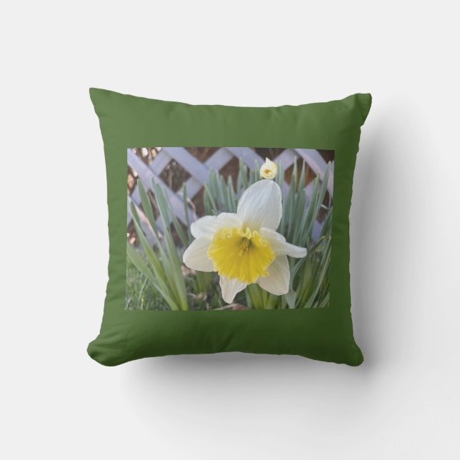 Gelbe Daffodien Kissen (Vorderseite)