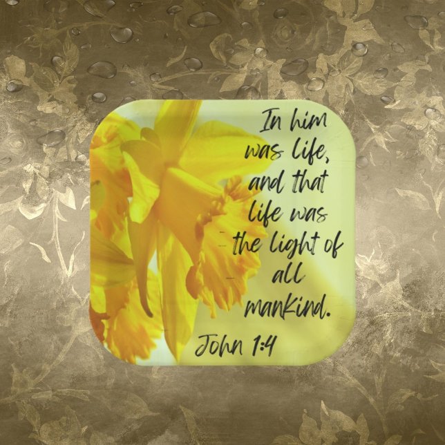 Gelbe Daffodien Papierplatte Pappteller (Von Creator hochgeladen)