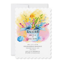 Gelbe Daffodien Rosa Osterbrunch Ei Hunt