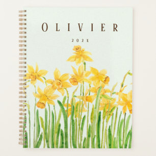 Gelbe Daffodil 2 Aquarellmalerei Planer