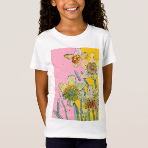 Gelbe Daffodische Aquarellkunst Giro del Malcanton T-Shirt