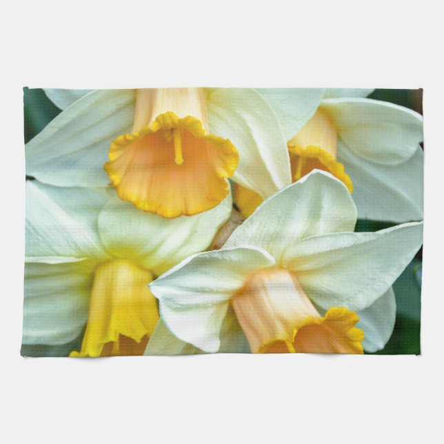 Gelbe Daffodische Blume Handtuch (Horizontal)