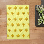 Gelbe Daffodische Blume Nahtloses Muster Geschirrtuch<br><div class="desc">Nahtloses Muster aus gelber Daffodil-Blume auf Küchentüchern bedruckt. Blumenmuster Küchenhandtuch für Liebhaber von Blume oder Natur.</div>