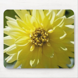 Gelbe Dahlia-Mausunterlage Mousepad