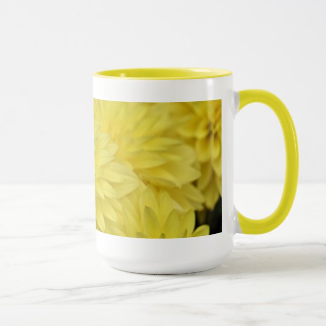 Gelbe Dahlie-Tasse Tasse (Rechts)