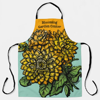 Gelbe Dahlien Floral Schürze