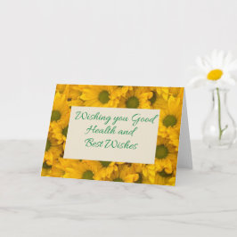 Gelbe Daisien werden gut Karte