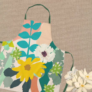 Gelbe Daisy Abstrakte moderne Farbblöcke Schürze