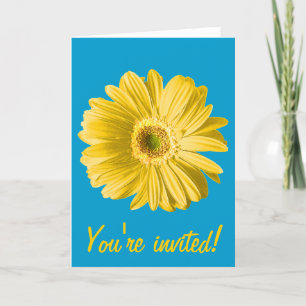 Gelbe Daisy Blume Einladung oder benutzerdefiniert