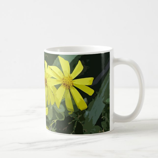 Gelbe Daisy-Blume Kaffeetasse (Rechts)