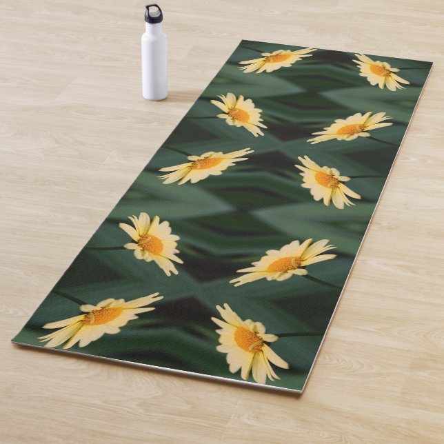 Gelbe Daisy-Blume Nah Abstrakt Yogamatte (Beispiel)
