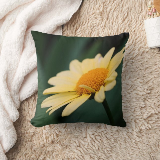Gelbe Daisy-Blume Nah Kissen (Decke)
