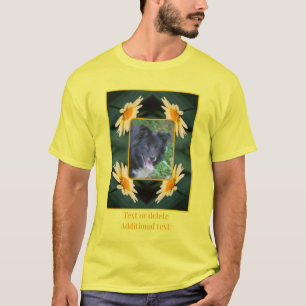 Gelbe Daisy-Blume-Rahmen erstellen Sie Ihr eigenes T-Shirt