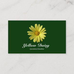 Gelbe Daisy - Dunkelgrün Visitenkarte