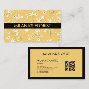 Gelbe Daisy Moderne Trendige Blume Florist Visitenkarte