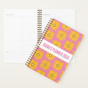 Gelbe Daisy-Muster-Blume blühen florales CUSTOM Planer