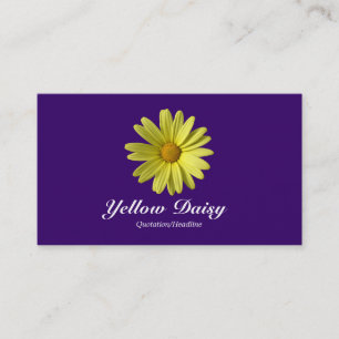 Gelbe Daisy - Tief Lila Visitenkarte