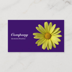 Gelbe Daisy - Tief Lila Visitenkarte