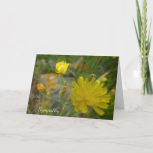 Gelbe Dandelion Blume Serene Sympathy Card Karte