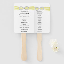 Gelbe Diamant-Unendlichkeit-Hochzeitsförderer Fächer